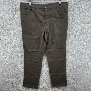 Alberto Dress Pants Mens 34x28 Green Ceramica Comfort Fit Solid Straight Chino